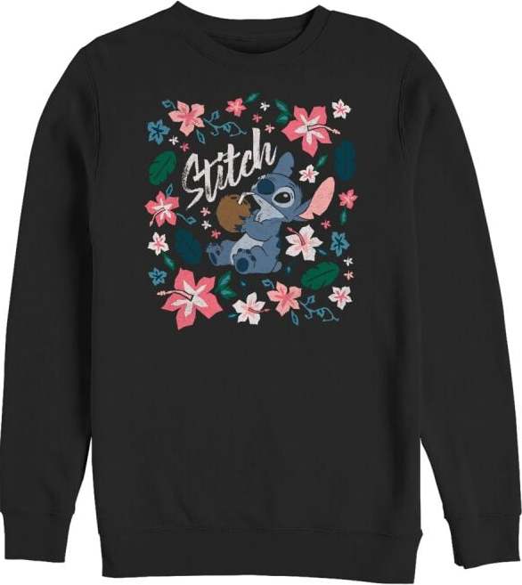 Lilo & Stitch Tropical Stitch Dámská mikina černá - Merchstore.cz Lilo & Stitch Tropical Stitch Dámská mikina černá - Merchstore.cz