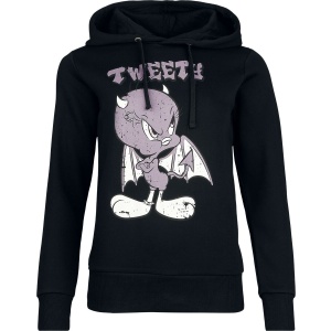 Looney Tunes Tweety Dámská mikina s kapucí černá - Merchstore.cz