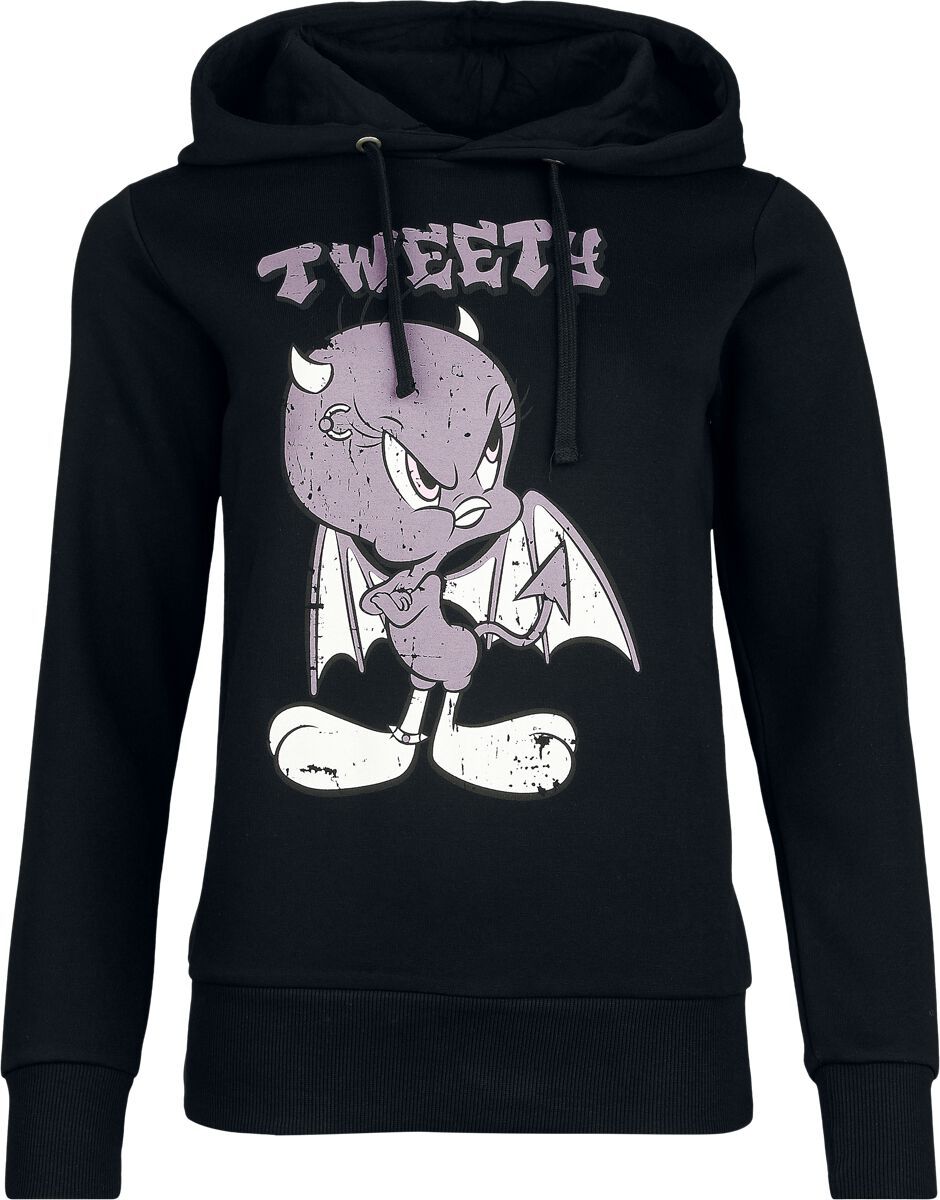 Looney Tunes Tweety Dámská mikina s kapucí černá - Merchstore.cz Looney Tunes Tweety Dámská mikina s kapucí černá - Merchstore.cz