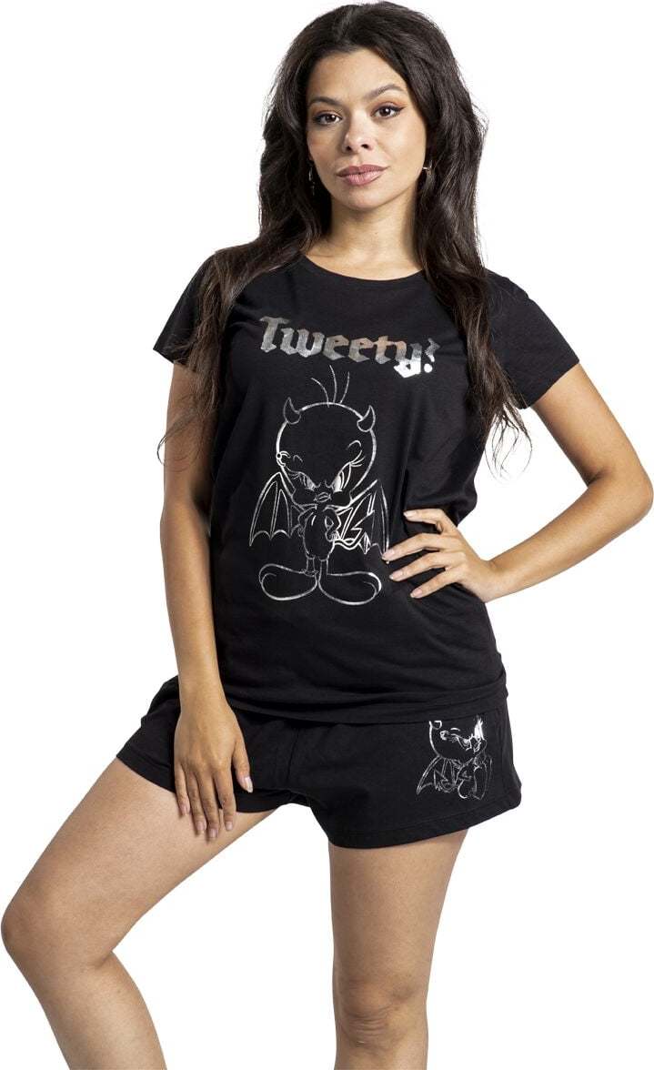 Looney Tunes Tweety pyžama černá - Merchstore.cz
