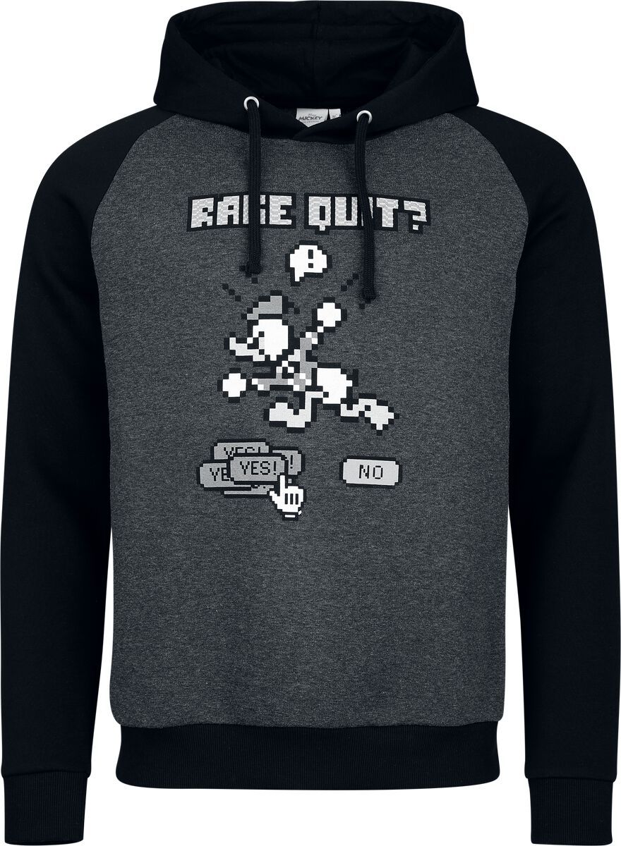 Mickey & Minnie Mouse Donald Duck - Rage Quit Mikina s kapucí antracitová/cerná - Merchstore.cz Mickey & Minnie Mouse Donald Duck - Rage Quit Mikina s kapucí antracitová/cerná - Merchstore.cz