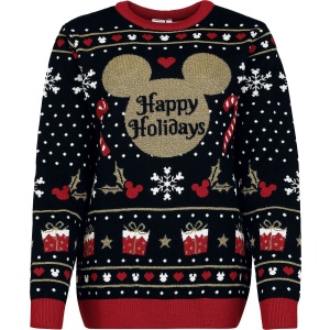 Mickey & Minnie Mouse Mickey Happy Holidays Pletený svetr vícebarevný - Merchstore.cz