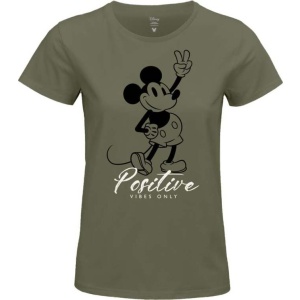 Mickey & Minnie Mouse Mickey Positive Dámské tričko zelená - Merchstore.cz