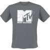 MTV Cracked Logo Tričko tmavě šedá - Merchstore.cz