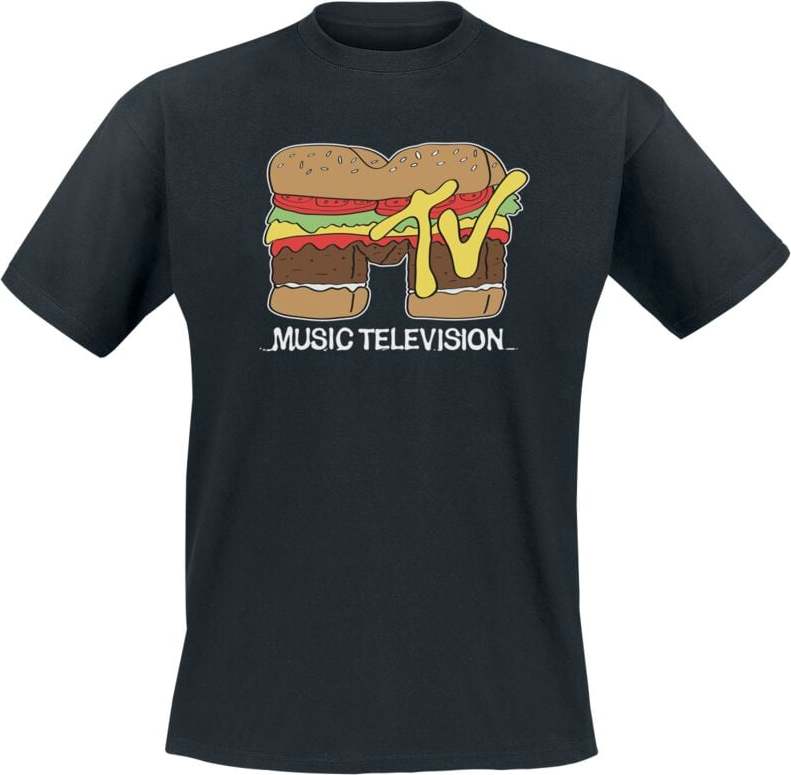 MTV MTV Hamburger Tričko černá - Merchstore.cz MTV MTV Hamburger Tričko černá - Merchstore.cz