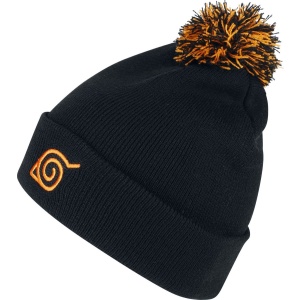 Naruto Konoha Beanie Bambule černá - Merchstore.cz