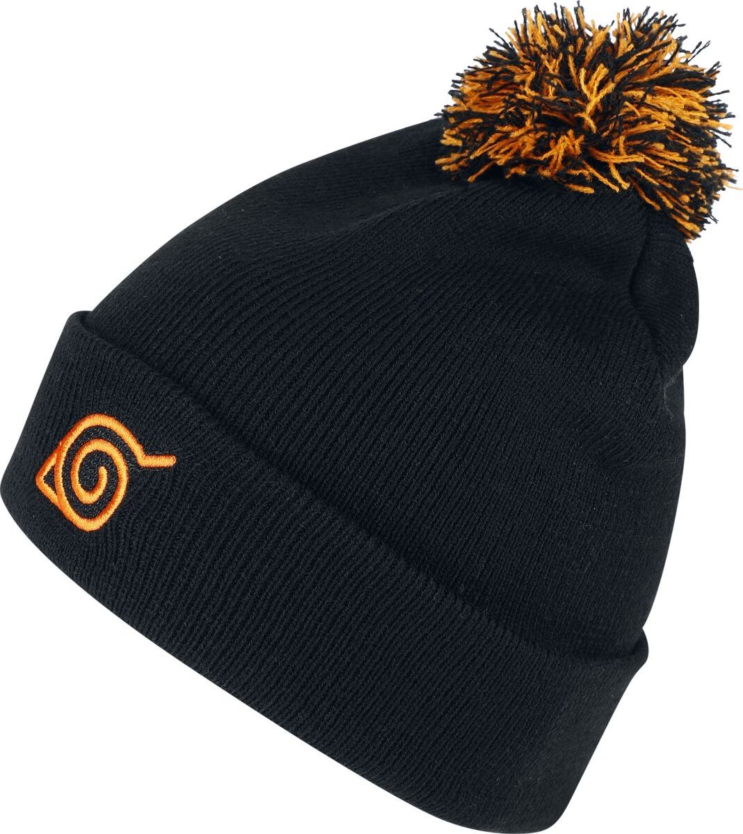 Naruto Konoha Beanie Bambule černá - Merchstore.cz Naruto Konoha Beanie Bambule černá - Merchstore.cz