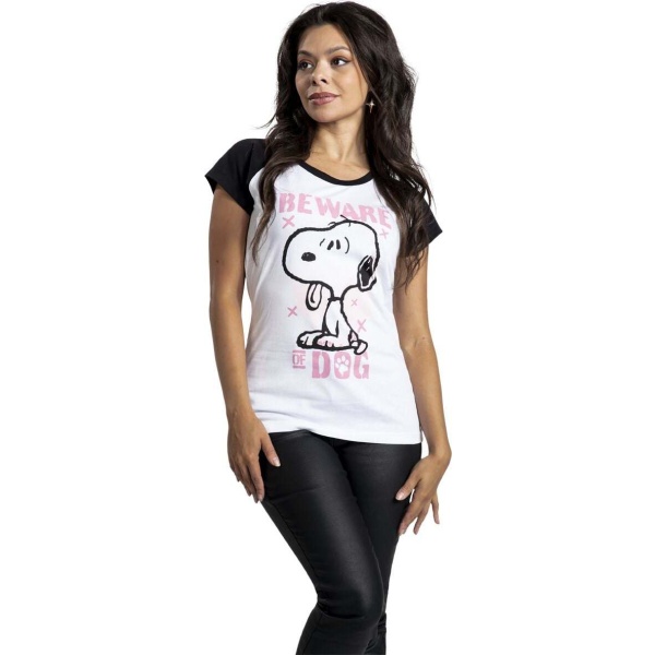 Peanuts Beware Of Dog Dámské tričko vícebarevný - Merchstore.cz