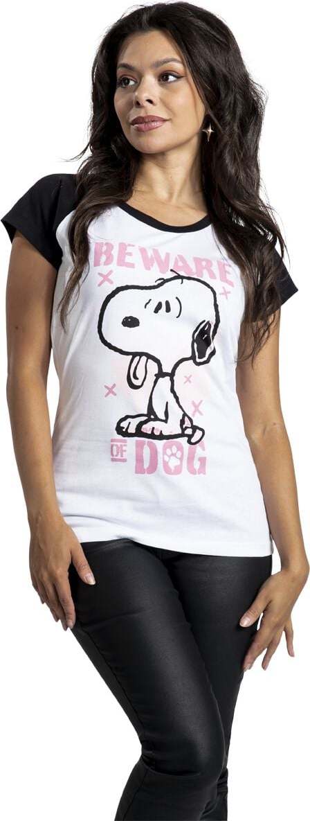 Peanuts Beware Of Dog Dámské tričko vícebarevný - Merchstore.cz