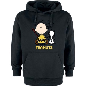 Peanuts Charlie Brown und Snoopy Mikina s kapucí černá - Merchstore.cz