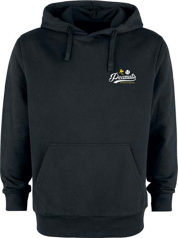 Peanuts Snoopy - Baseball Mikina s kapucí černá - Merchstore.cz