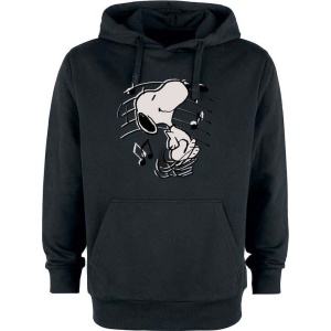 Peanuts Snoopy Music Mikina s kapucí černá - Merchstore.cz