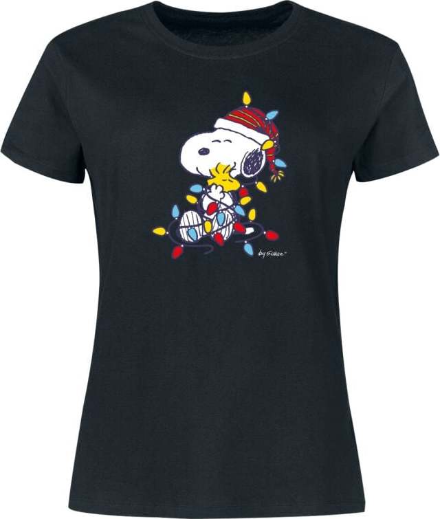 Peanuts Snoopy und Woodstock Dámské tričko černá - Merchstore.cz Peanuts Snoopy und Woodstock Dámské tričko černá - Merchstore.cz