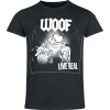 Peanuts Woof Live Real Tričko černá - Merchstore.cz
