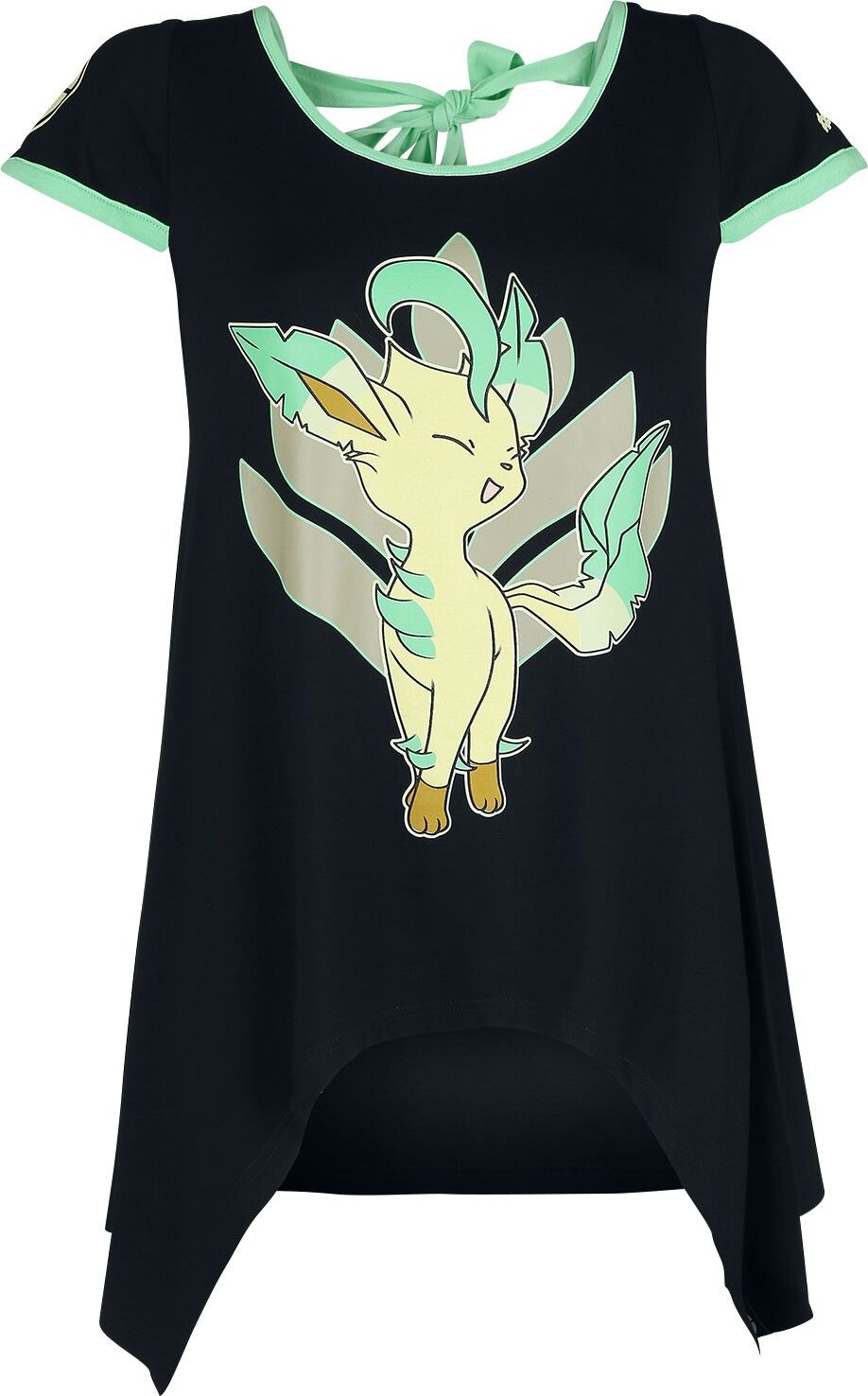 Pokémon Leafeon Dámské tričko černá - Merchstore.cz Pokémon Leafeon Dámské tričko černá - Merchstore.cz
