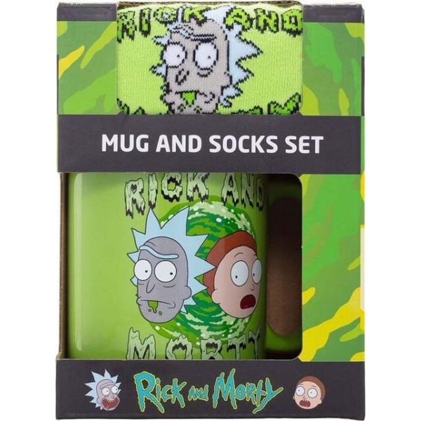 Rick And Morty Hrnek s ponožkami Portal Hrnek vícebarevný - Merchstore.cz