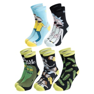 Rick And Morty Balení 5 párů ponožek Rick and Morty Ponožky vícebarevný - Merchstore.cz