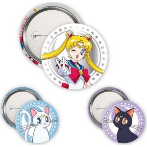 Sailer Moon Luna & Artemis Sada odznaku vícebarevný - Merchstore.cz