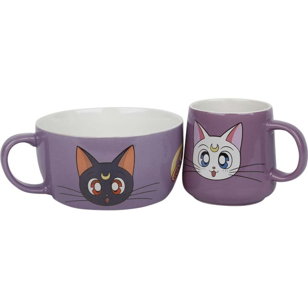 Sailor Moon Luna & Artemis jídelní sada vícebarevný - Merchstore.cz