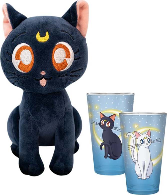 Sailor Moon Sada Cats sklenicka vícebarevný - Merchstore.cz