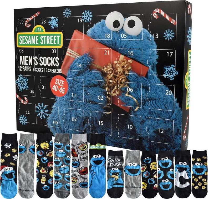 Sesame Street Adventní kalendář Cookie Monster s pánskými ponožkami Adventní kalendář vícebarevný - Merchstore.cz Sesame Street Adventní kalendář Cookie Monster s pánskými ponožkami Adventní kalendář vícebarevný - Merchstore.cz