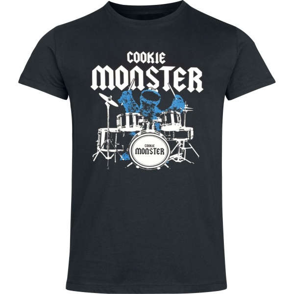 Sesame Street Cookie Monster Tričko černá - Merchstore.cz
