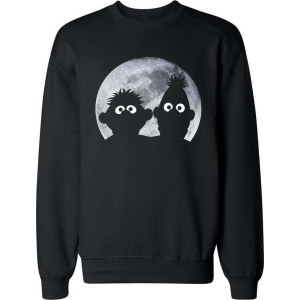 Sesame Street Ernie und Bert - Moonlight Mikina černá - Merchstore.cz