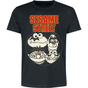 Sesame Street Monster Street Tričko černá - Merchstore.cz