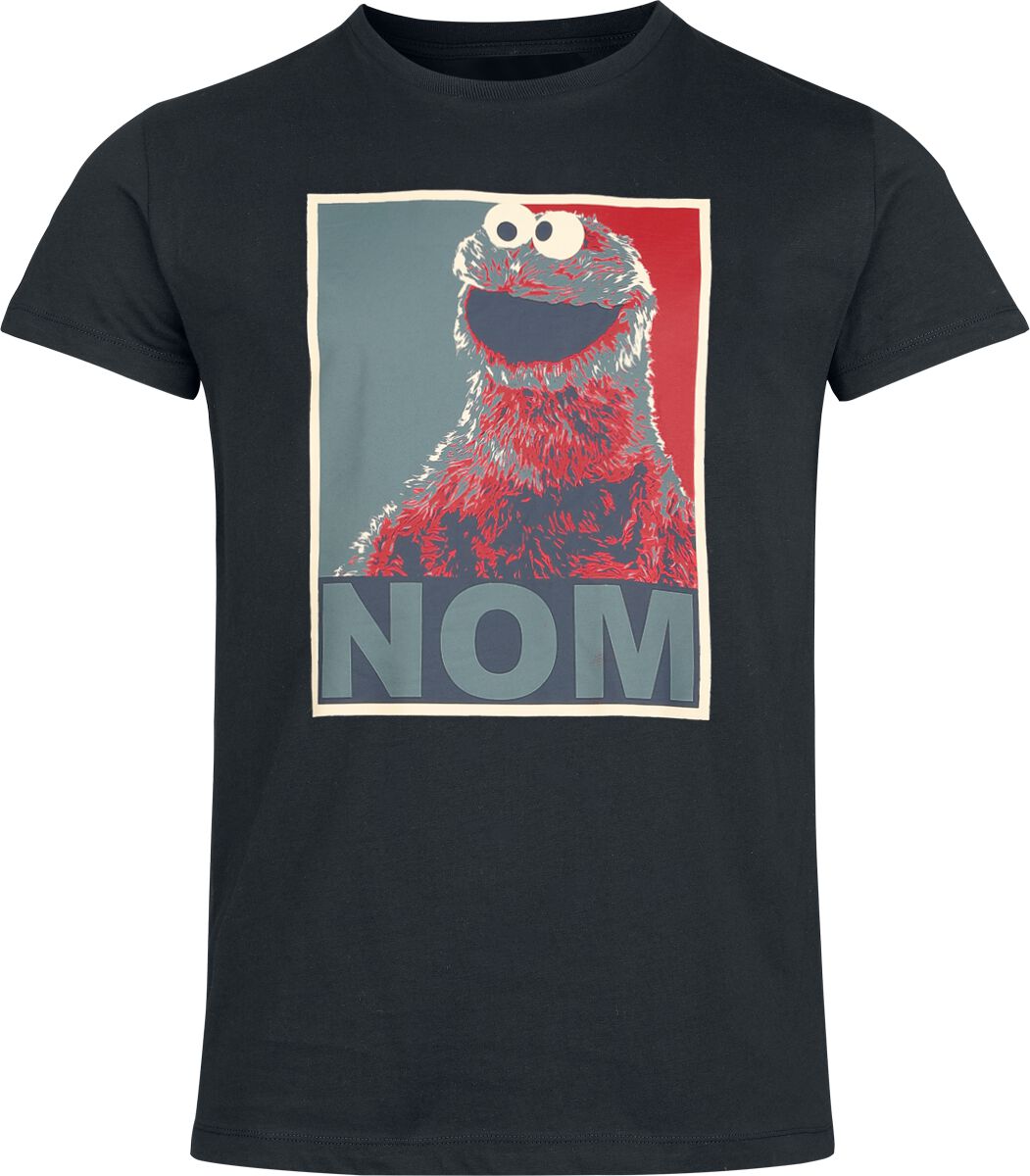 Sesame Street Nom Tričko černá - Merchstore.cz Sesame Street Nom Tričko černá - Merchstore.cz