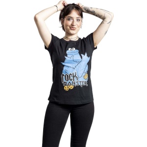 Sesame Street Rock Monster Dámské tričko černá - Merchstore.cz