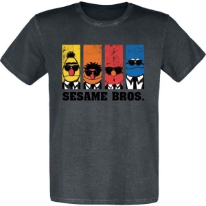 Sesame Street Sesame Bros. Tričko černá - Merchstore.cz