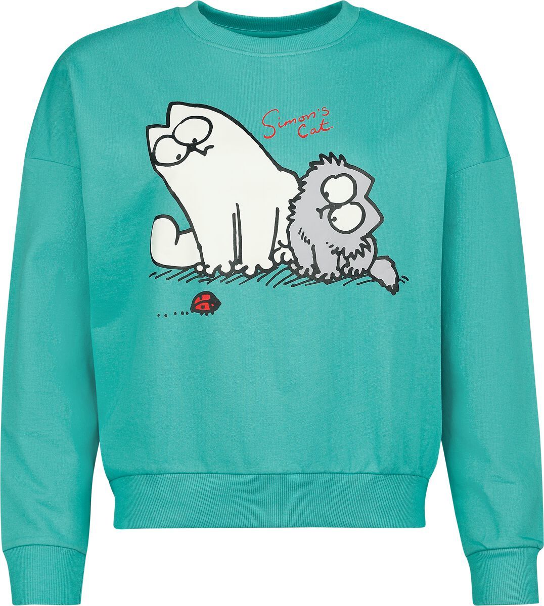 Simon's Cat Simon Dámská mikina tyrkysová - Merchstore.cz Simon's Cat Simon Dámská mikina tyrkysová - Merchstore.cz