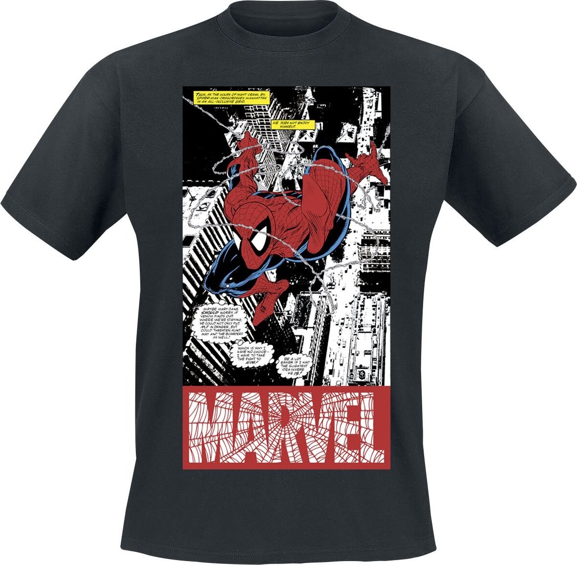 Spider-Man Panel Art Tričko černá - Merchstore.cz Spider-Man Panel Art Tričko černá - Merchstore.cz