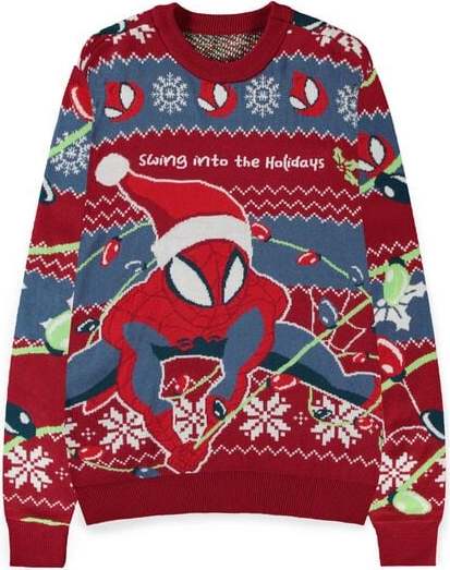 Spider-Man Swing Into The Holidays Pletený svetr vícebarevný - Merchstore.cz Spider-Man Swing Into The Holidays Pletený svetr vícebarevný - Merchstore.cz