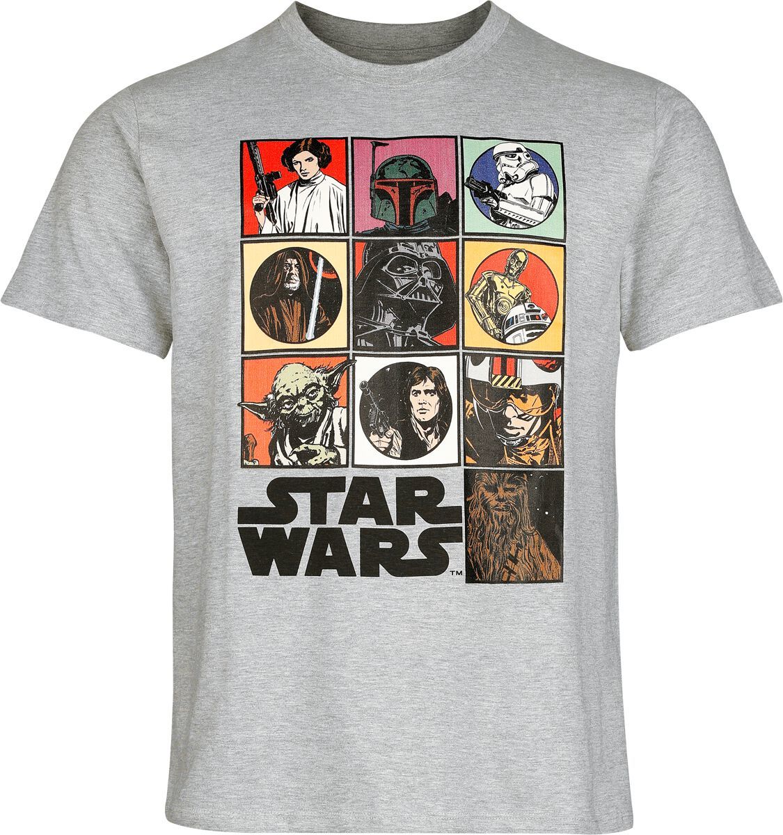 Star Wars Icons Tričko světle šedá - Merchstore.cz Star Wars Icons Tričko světle šedá - Merchstore.cz