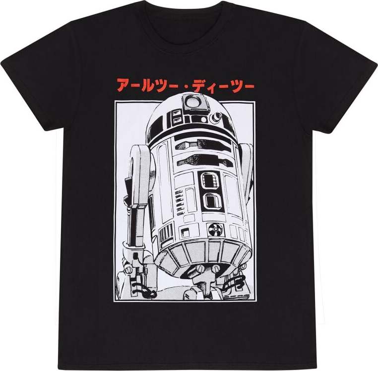 Star Wars R2D2 Katakana Tričko černá - Merchstore.cz Star Wars R2D2 Katakana Tričko černá - Merchstore.cz