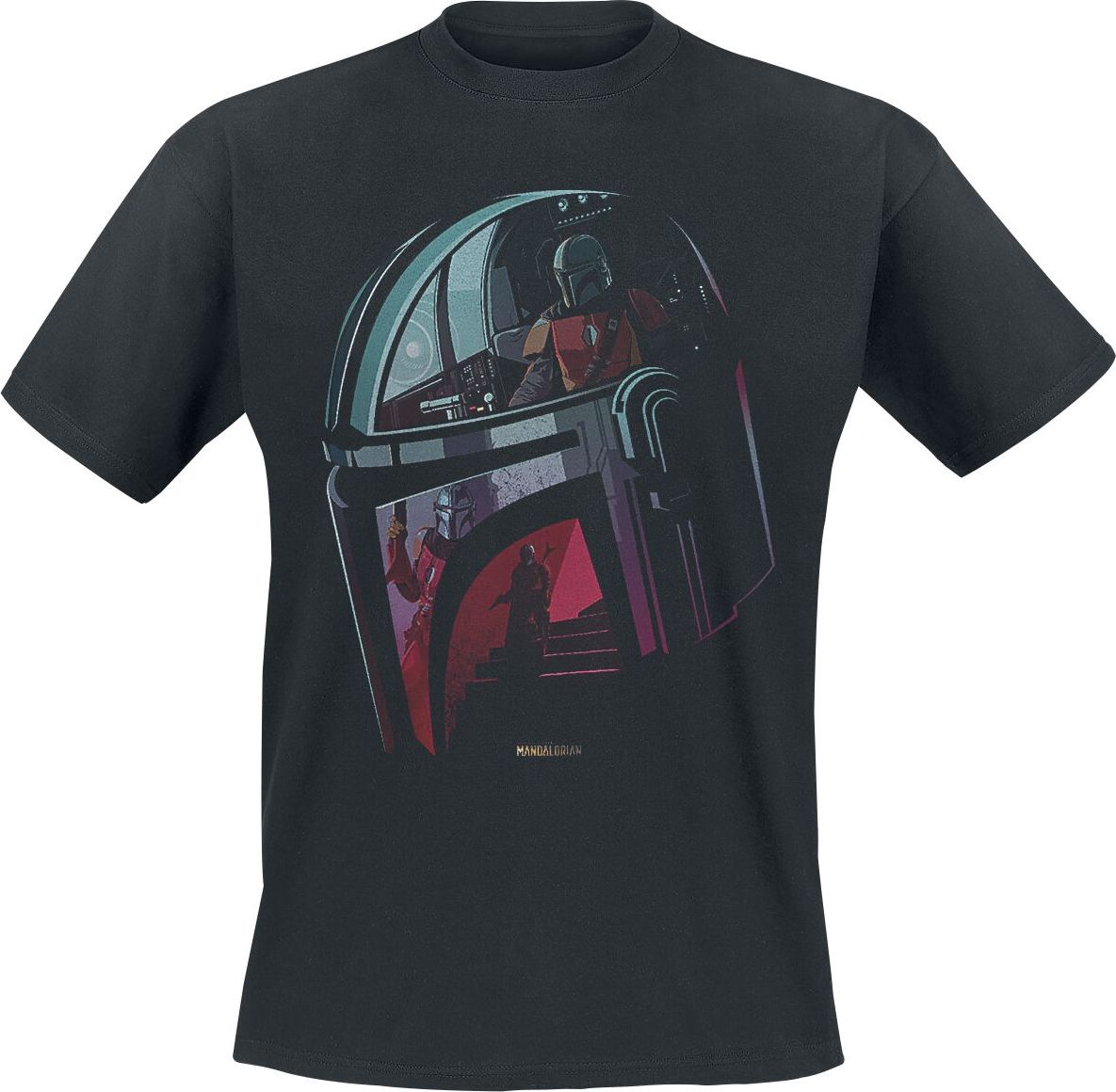 Star Wars The Mandalorian - Helmet Tričko černá - Merchstore.cz Star Wars The Mandalorian - Helmet Tričko černá - Merchstore.cz