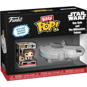 Star Wars Vinylová figurka Han Solo and The Millenium Falcon (Bitty Pop!) Sberatelská postava standard - Merchstore.cz