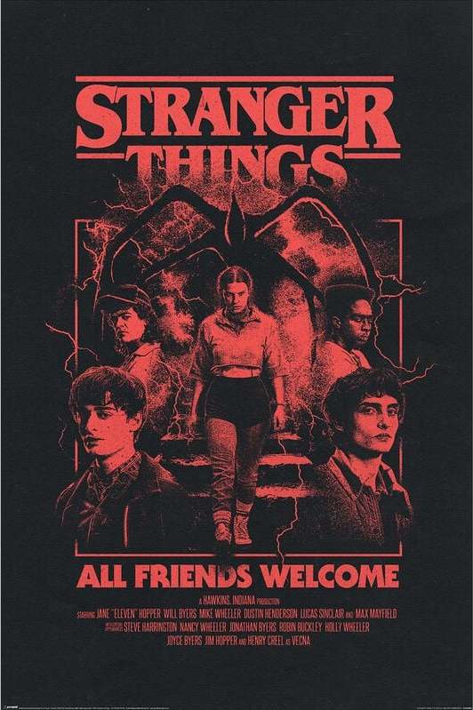 Stranger Things All Friends Welcome plakát vícebarevný - Merchstore.cz Stranger Things All Friends Welcome plakát vícebarevný - Merchstore.cz