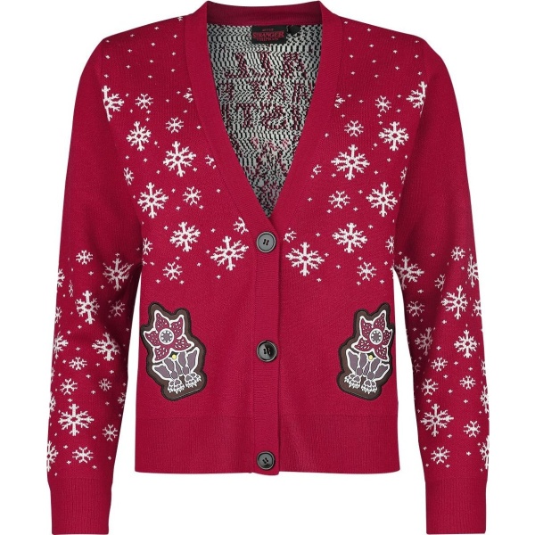 Stranger Things All I want for christmas is a demodog Dámský kardigan vícebarevný - Merchstore.cz