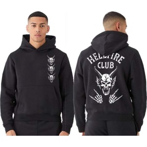 Stranger Things Club Bones Mikina s kapucí černá - Merchstore.cz