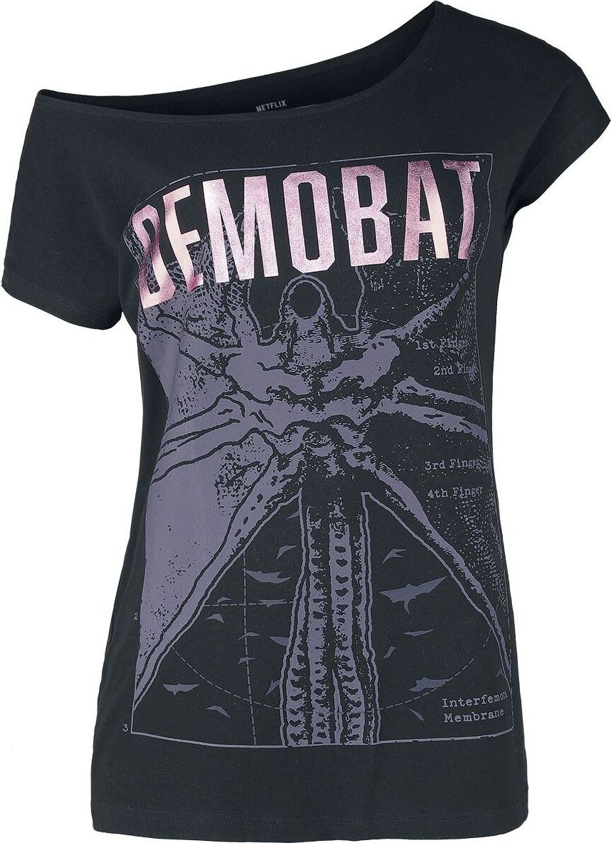 Stranger Things Demobat Slayer Dámské tričko černá - Merchstore.cz Stranger Things Demobat Slayer Dámské tričko černá - Merchstore.cz