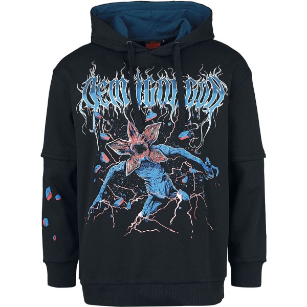 Stranger Things Demogorgon Mikina s kapucí černá - Merchstore.cz