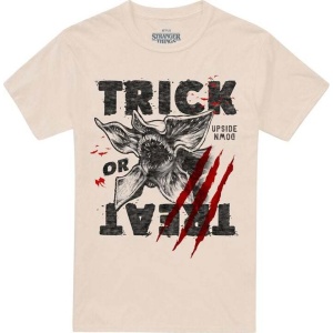 Stranger Things Demogorgon - Trick Or Treat Sketch Tričko přírodní - Merchstore.cz