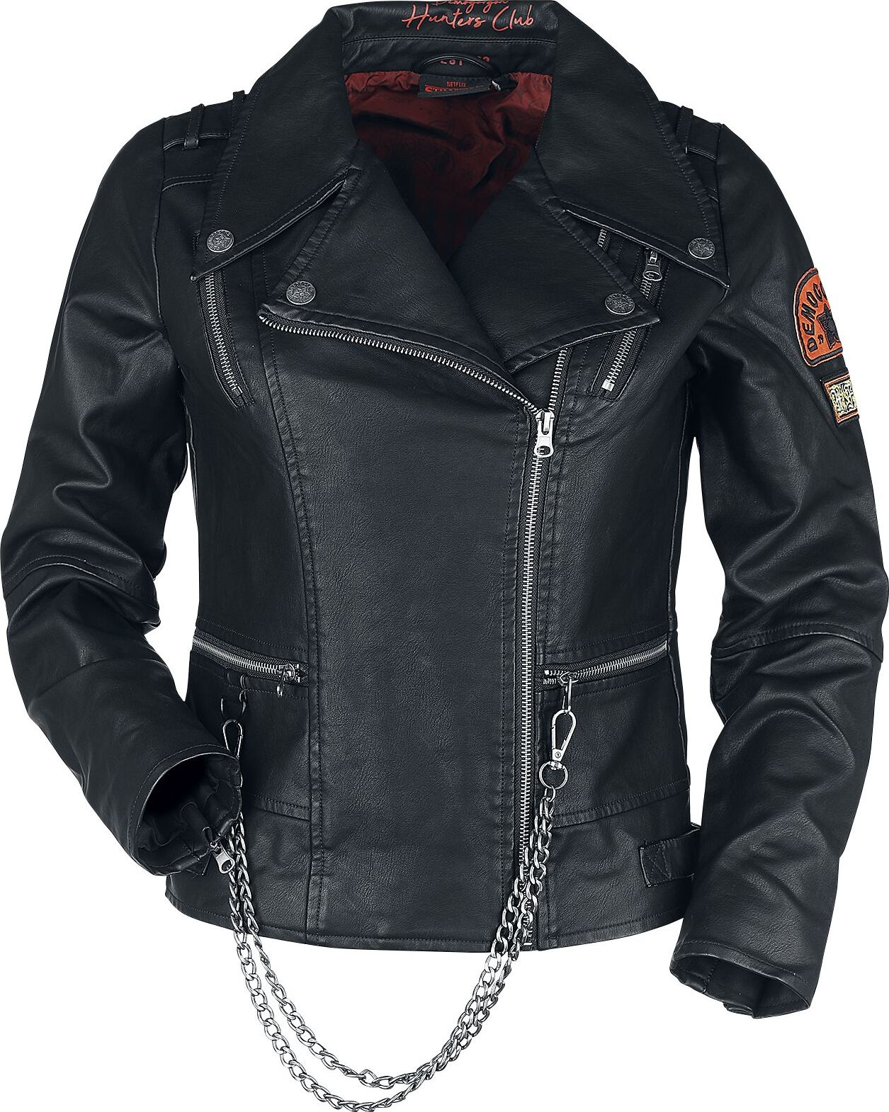 Stranger Things Hellfire Club Dámská bunda - imitace kůže černá - Merchstore.cz Stranger Things Hellfire Club Dámská bunda - imitace kůže černá - Merchstore.cz