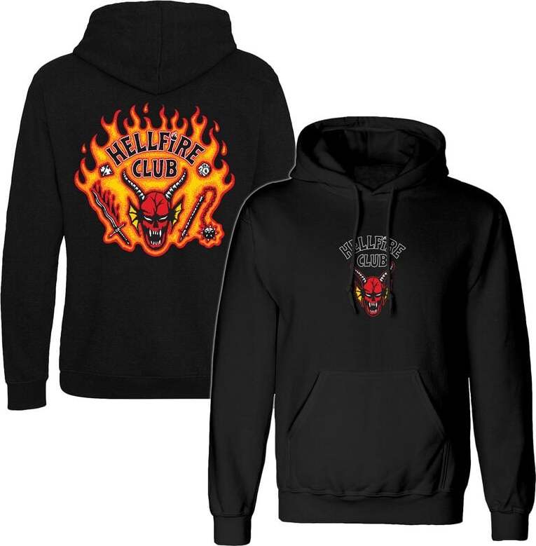 Stranger Things Hellfire Club Flames Mikina s kapucí černá - Merchstore.cz Stranger Things Hellfire Club Flames Mikina s kapucí černá - Merchstore.cz