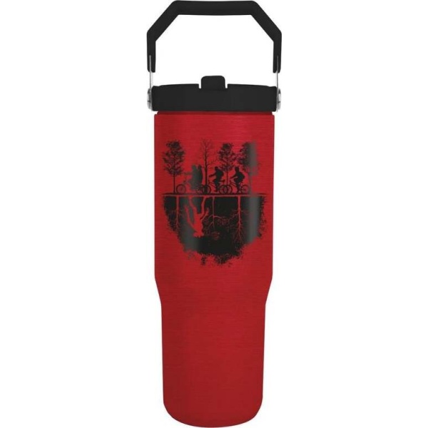 Stranger Things Láhev Upside Down láhev cervená/cerná - Merchstore.cz