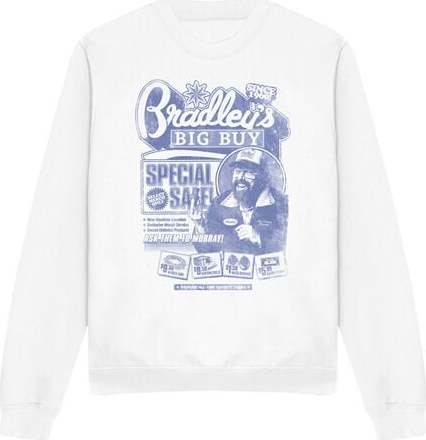 Stranger Things Season 5 - Bradleys Big Buy Advert Mikina bílá - Merchstore.cz Stranger Things Season 5 - Bradleys Big Buy Advert Mikina bílá - Merchstore.cz