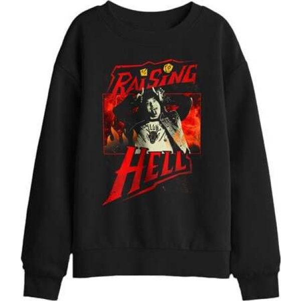 Stranger Things Season 5 - Eddie Munson Raising Hell Mikina černá - Merchstore.cz