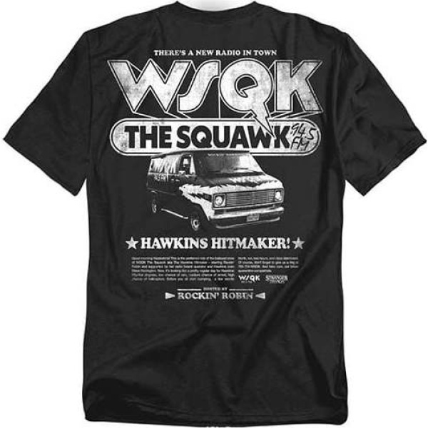Stranger Things Season 5 - Hawkins Hitmaker WSQK Back Tričko černá - Merchstore.cz